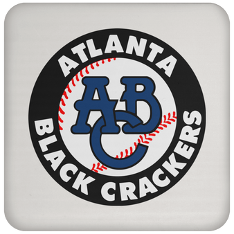 Atlanta Black Crackers Coaster Negro League Baseball Team Logo Color White