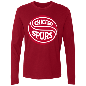 Chicago Spurs Long Sleeve Shirt NASL Soccer color Cardinal Red