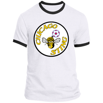 Chicago Sting T-shirtRinger NASL Soccer color White/Black