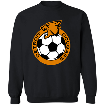 Detroit Cougars Sweatshirt Classic Crewneck NASL Soccer color Black