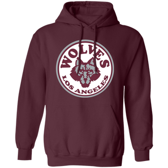 Los Angeles Wolves Hoodie Pullover Classic NASL Soccer color Maroon