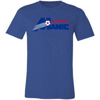 Montreal Manic T-shirt Premium NASL Soccer color Royal Blue heather