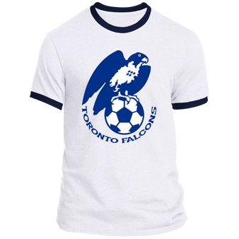 Toronto City Falcons T-shirt Rarified Ringer NASL Soccer color White/Navy