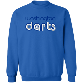 Washington Darts Sweatshirt Classic Crewneck NASL Soccer color Royal Blue