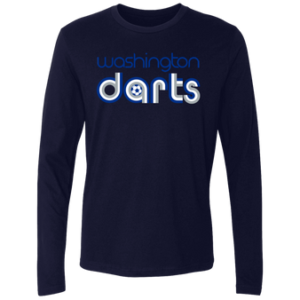 Washington Darts Long Sleeve Shirt NASL Soccer color Navy Blue