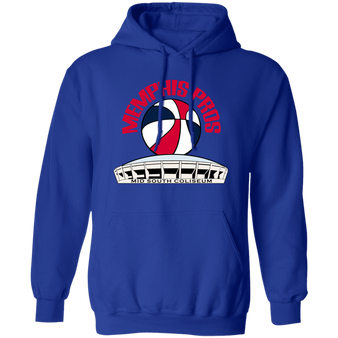 Memphis Pros Hoodie Pullover Classic ABA Basketball color Royal Blue