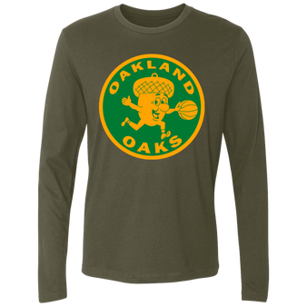 Oakland Oaks Long Sleeve Shirt Legend ABA Basketball color Military Green
