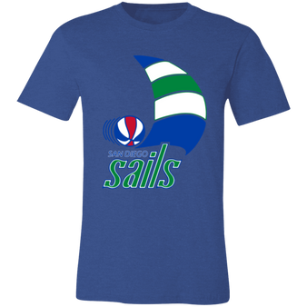 San Diego Sails T-shirt Premium ABA Basketball color Royal Blue