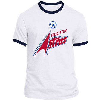 Boston Astros T-shirt Rarified Ringer ASL Soccer color White/Navy