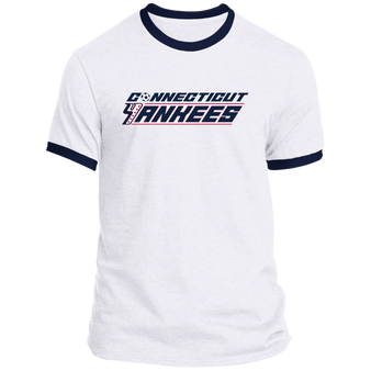 Connecticut Yankees T-shirt Rarified Ringer ASL Soccer color White/Navy