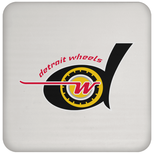 Detroit Wheels Drink Coaster WFL Football Team color White