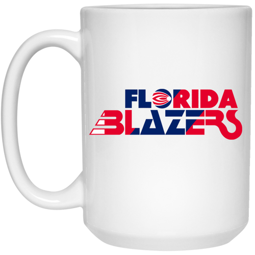 Florida Blazers Mug 15 oz. White Glossy Ceramic WFL Football Team
