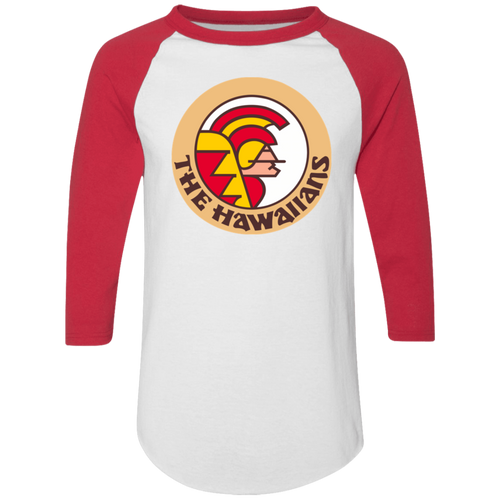 Hawaii Hawaiians Raglan Shirt Colorblock WFL Football Team color White/Red