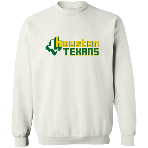 Houston Texans Sweatshirt Crewneck Pullover WFL Football Team color White