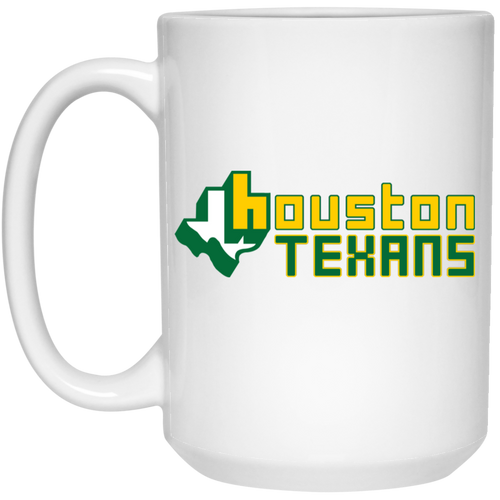Houston Texans Mug 15 oz. White Glossy Ceramic | WFL Football Team