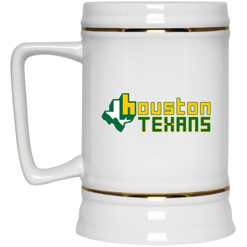 Houston Texans Beer Stein 22 oz. White Ceramic WFL Football Team