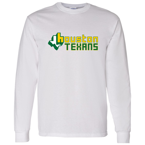 Houston Texans Long Sleeve Shirt Classic WFL Football Team color White