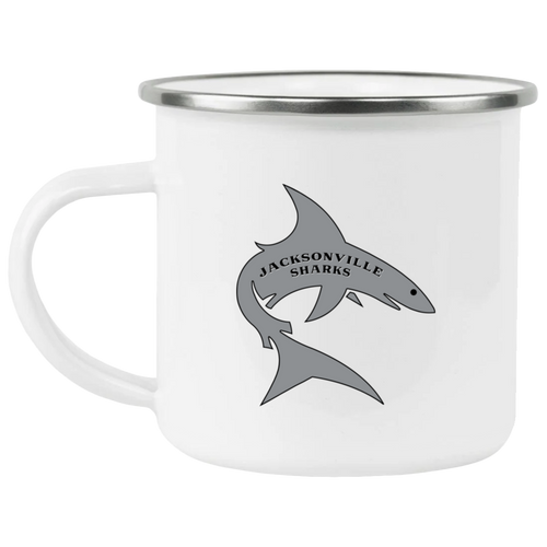 Jacksonville Sharks Camping Mug 12 oz. Enamel WFL Football Team