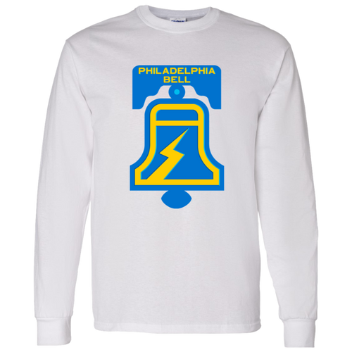 Philadelphia Bell Long Sleeve Shirt Classic WFL Football Team color White