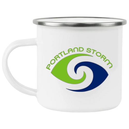 Portland Storm Camping Mug 12 oz. Enamel WFL Football Team