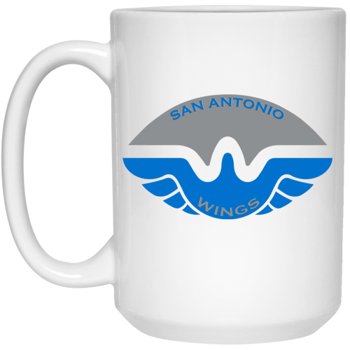 San Antonio Wings Mug 15 oz. White Glossy Ceramic WFL Football Team