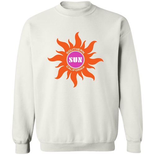 Southern California Sun Sweatshirt Crewneck Pullover WFL Football Team color White