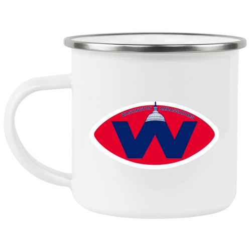 Washington Ambassadors Camping Mug 12 oz. Enamel WFL Football Team