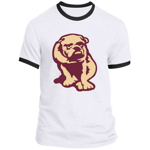 Canton Bulldogs Ringer T-shirt Cotton NFL Football Team color White/Black