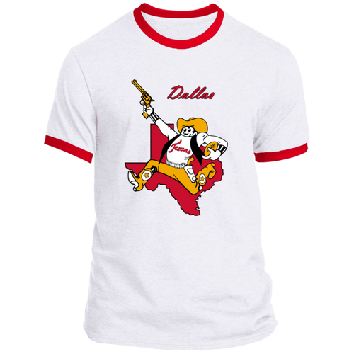 Dallas Texans Ringer T-shirt Cotton NFL Football Team color White/Red