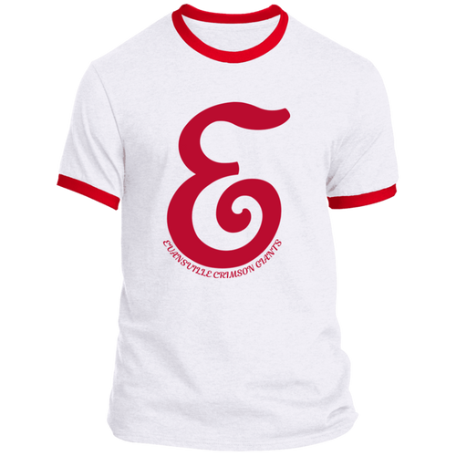 Evansville Crimson Giants Ringer T-shirt Cotton NFL Football Team color White/Red