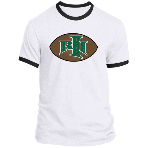 Rock Island Independents Ringer T-shirt Cotton NFL Football Team color White/Black