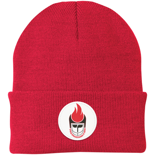 Chicago Fire Knit Beanie WFL Football Team Headwear color Red
