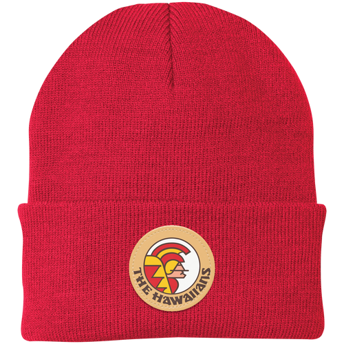 Hawaii Hawaiians Knit Beanie WFL Football Team Headwear color Red