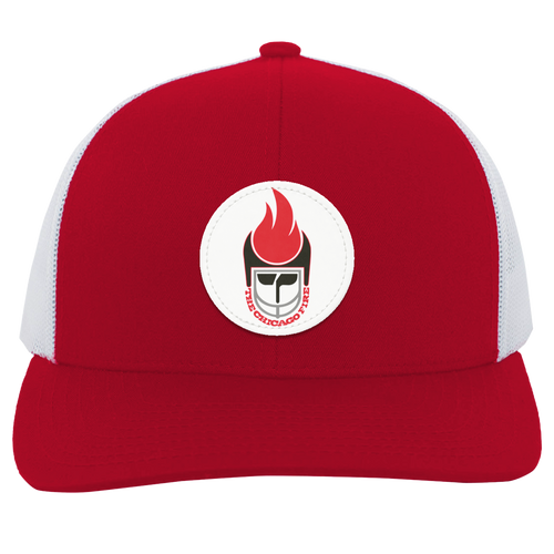 Chicago Fire Trucker Cap Snapback WFL Football Team Headwear color Red/White