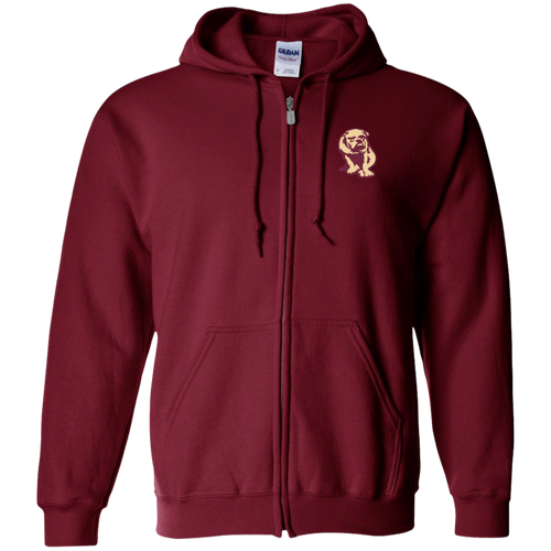 Canton Bulldogs Full Zip Hoodie NFL Football Team color Maroon