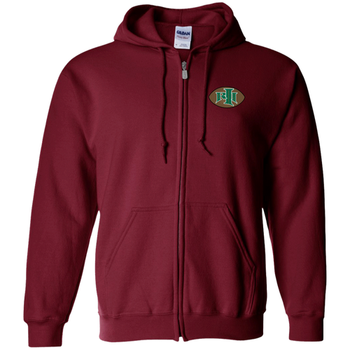 Rock Island Independents Full Zip Hoodie NFL Football Team color Maroon