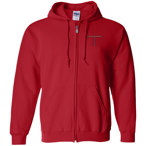 Toledo Maroons Full Zip Hoodie NFL Football Team color Red