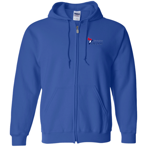 Birmingham Vulcans Full Zip Hoodie WFL Football Team color Royal Blue