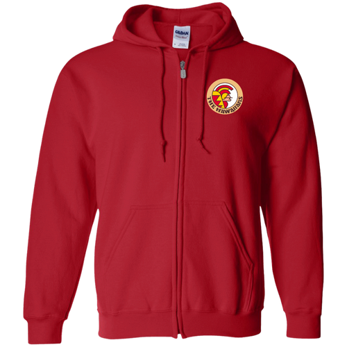 Hawaii Hawaiians Full Zip Hoodie WFL Football Team color Red