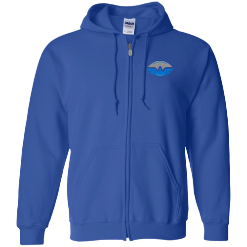 San Antonio Wings Full Zip Hoodie - WFL Football Team color Royal Blue
