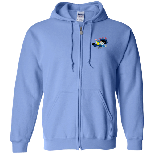 Los Angeles Dons Full Zip Hoodie AAFC Football Team color Columbia Blue