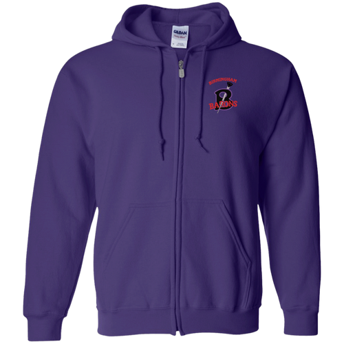 Birmingham Black Barons Full Zip Hoodie Negro Leagues Baseball Team color Purple