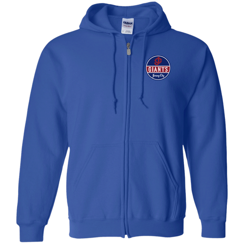Jersey City Giants Full Zip Hoodie A1 Negro Leagues Baseball Team color Royal Blue