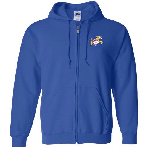 Houston Mavericks Full Zip Hoodie ABA Basketball Team color Royal Blue