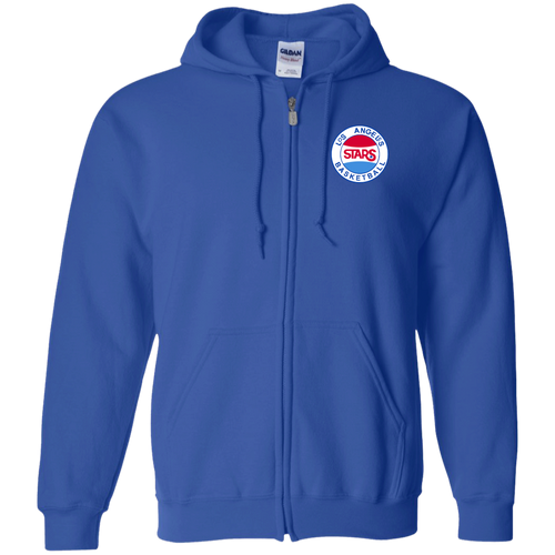 Los Angeles Stars Full Zip Hoodie ABA Basketball Team color Royal Blue