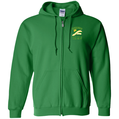 Memphis Tams Full Zip Hoodie ABA Basketball Team color Irish Green
