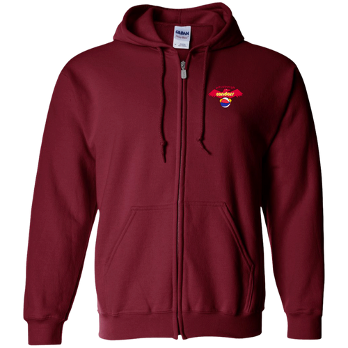 Pittsburgh Condors Full Zip Hoodie ABA Basketball Team color Maroon