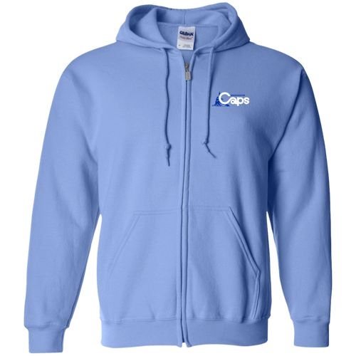 Washington Caps Full Zip Hoodie ABA Basketball Team color Carolina Blue