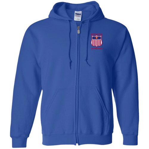 Indianapolis Olympians Full Zip Hoodie NBA Basketball Team color Royal Blue