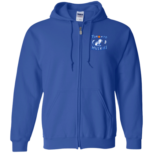 Toronto Huskies Full Zip Hoodie NBA Basketball Team color Royal Blue